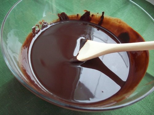 растопленные шоколад и масло