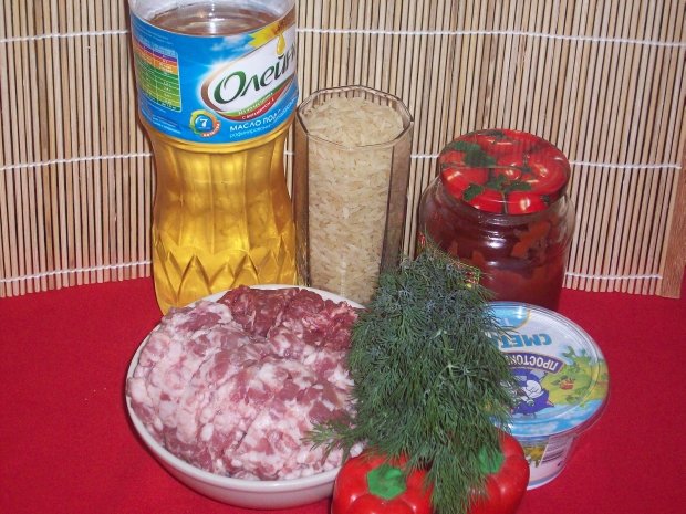 продукты для ёжиков из фарша и риса