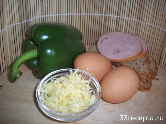 продукты для яичницы в перце